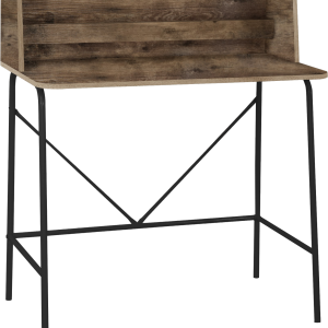 Skrivebord Nordlys Furniture Houston Industrielt Natur 100Ã90Ã48 cm Sort Epoxy Metalstel